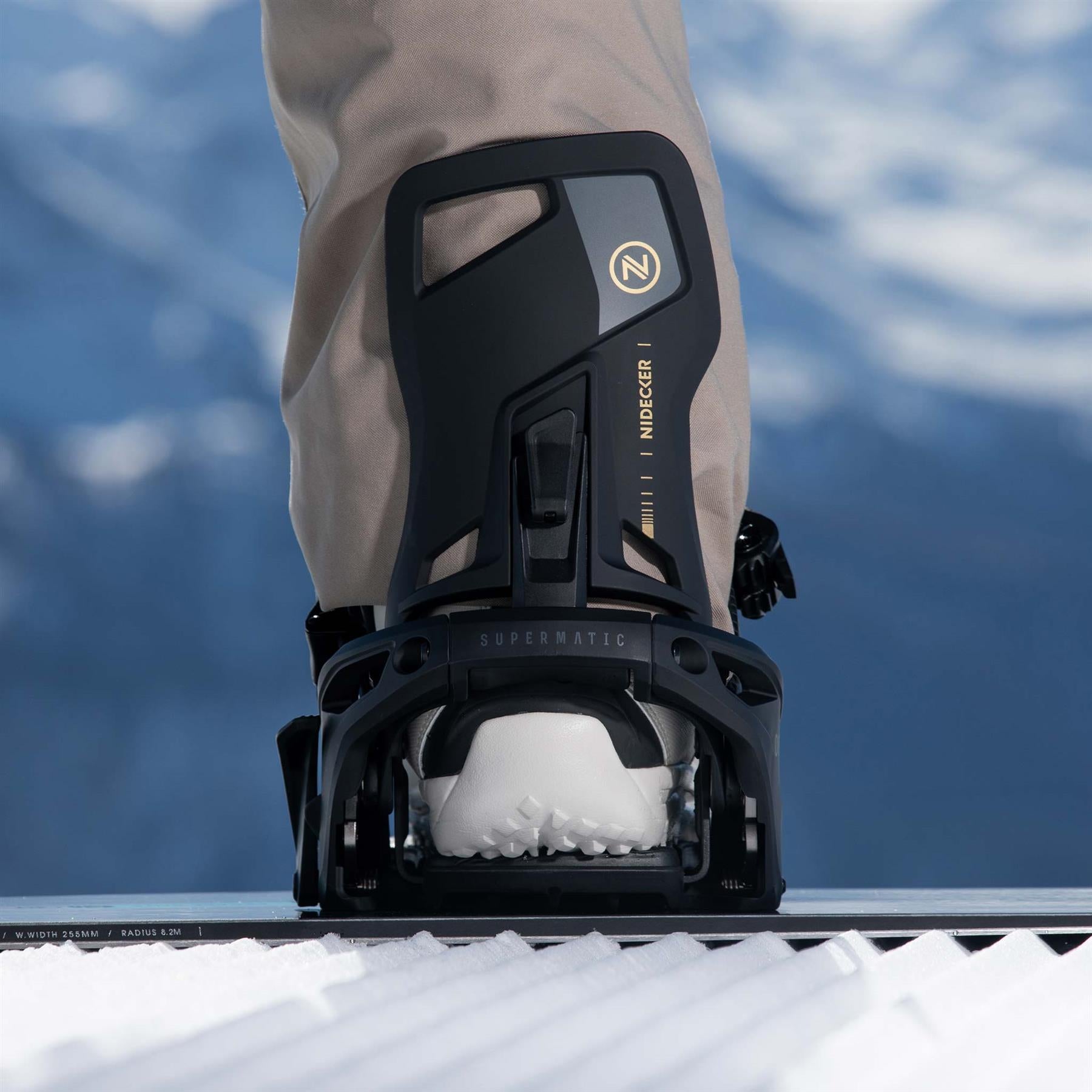 Nidecker Supermatic OG Step-In Snowboard Bindings Black 2026