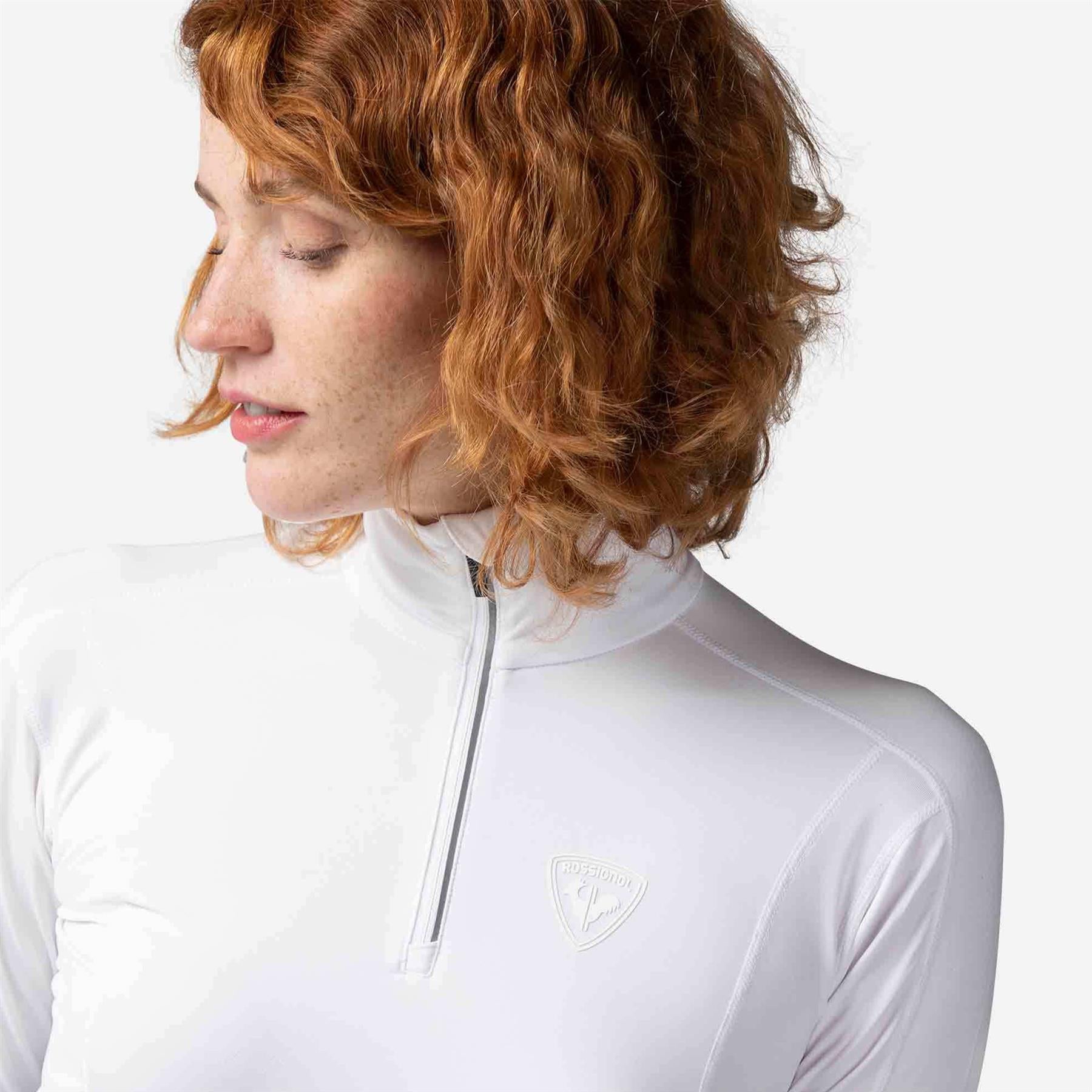Rossignol Womens Classique 1/2 Zip Top White