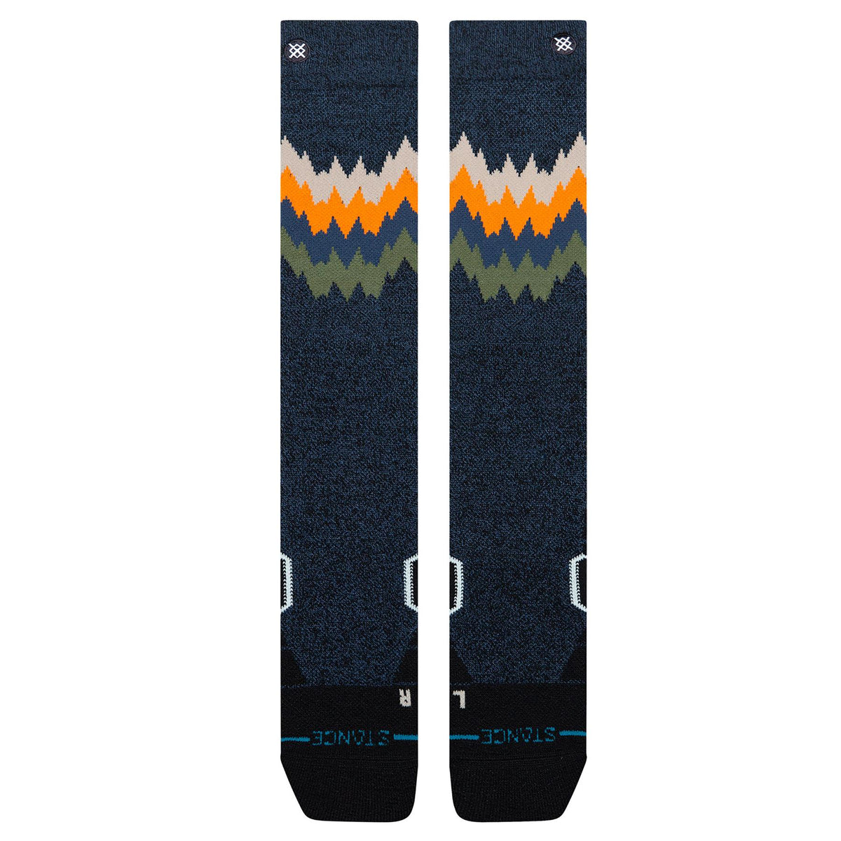 Stance Thompson Mid Merino Wool Ski + Snowboard Socks Navy / Heather