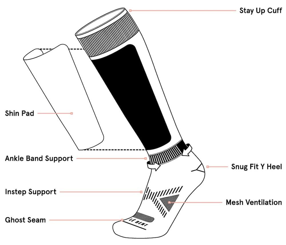 Le Bent Glacier Targeted Cushion Unisex Ski Socks Mauve Wine