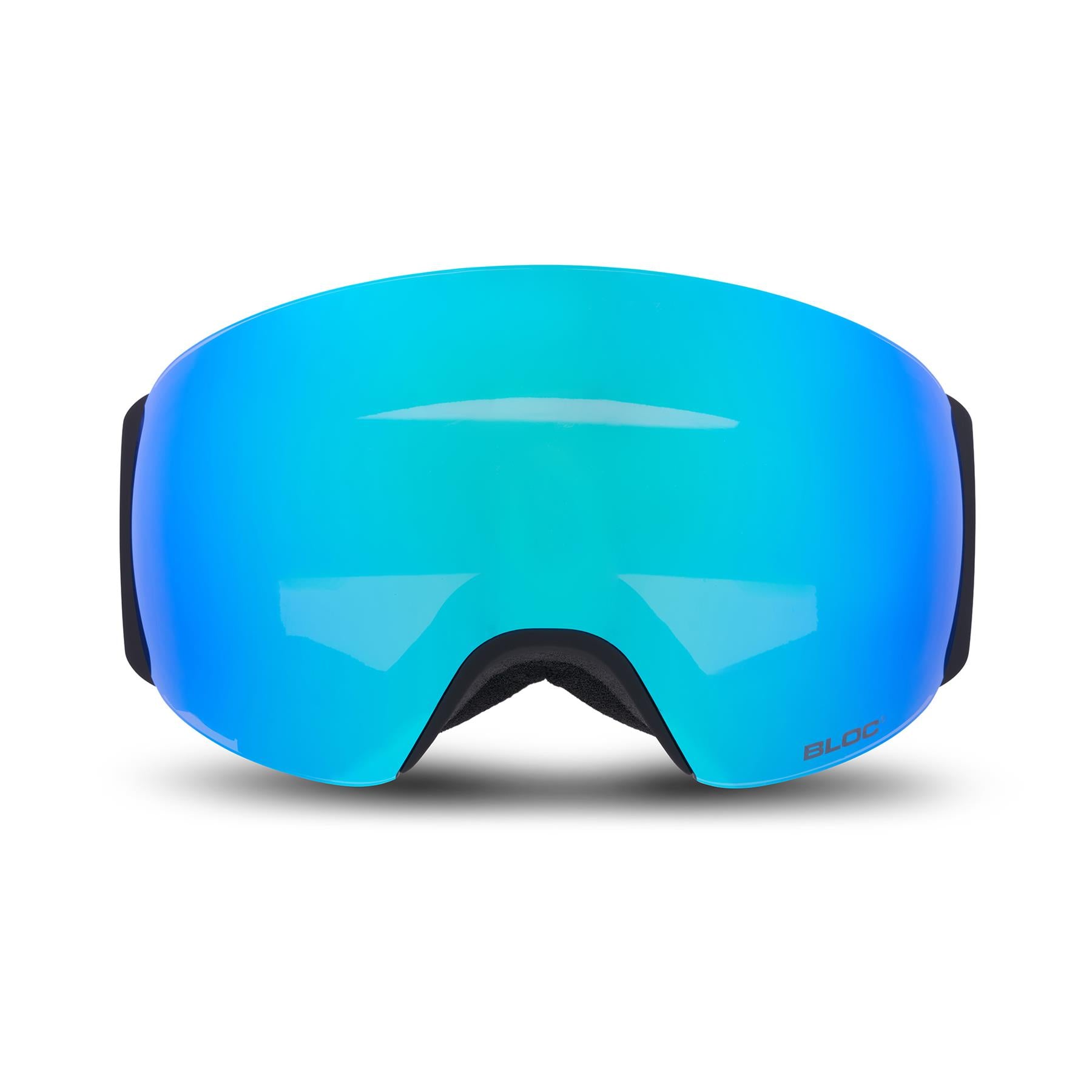 Bloc Forty-Five Goggles Matt Black - Blue Mirror + Orange Revo Blue Lenses