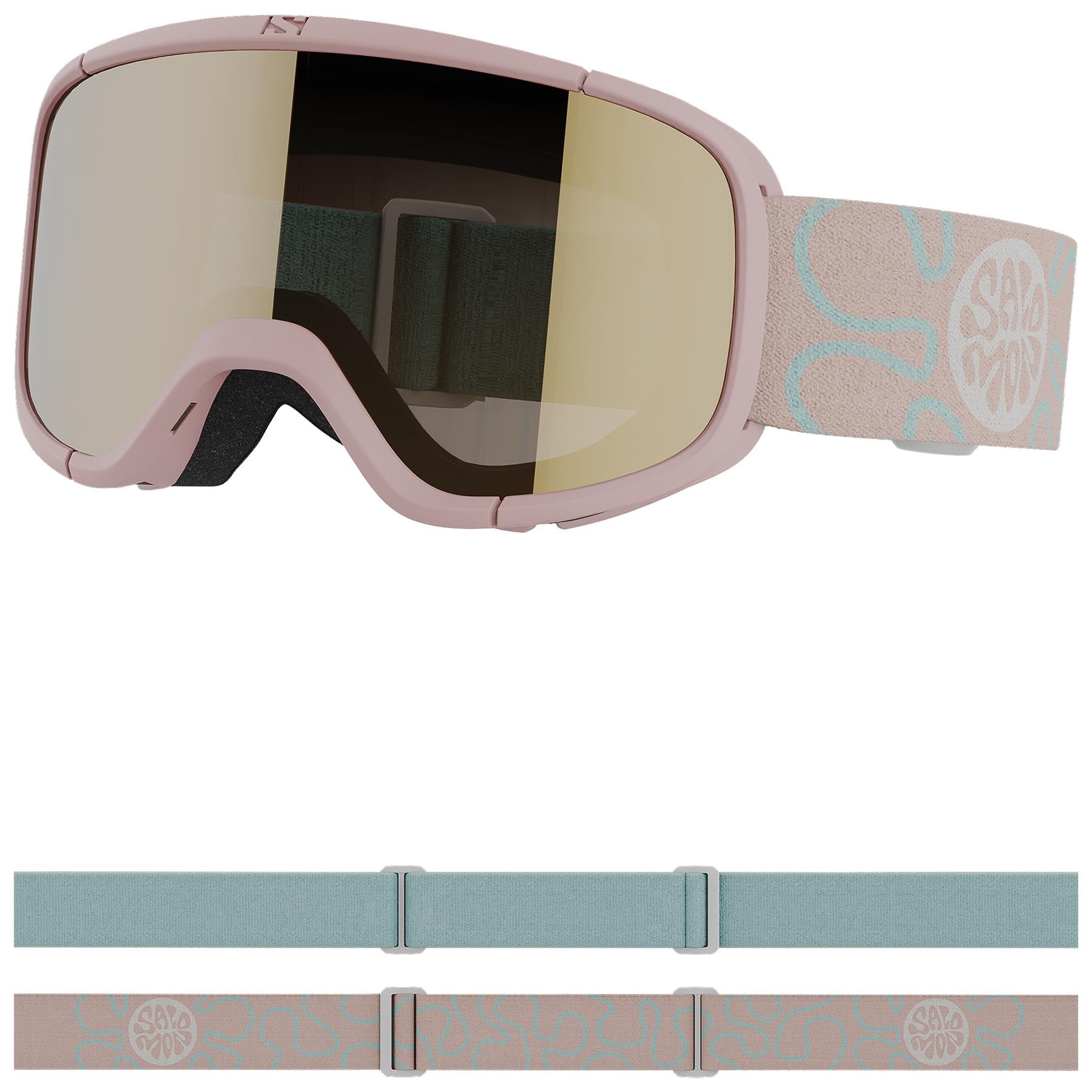 Salomon Rio Kids Goggles Peach - Gold Lens