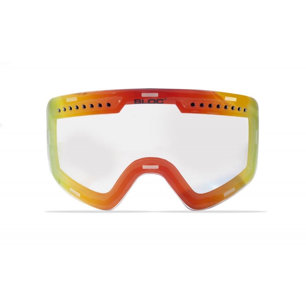 Bloc Fifty-Five Goggles Matt White - Blue Mirror + Powder Lenses