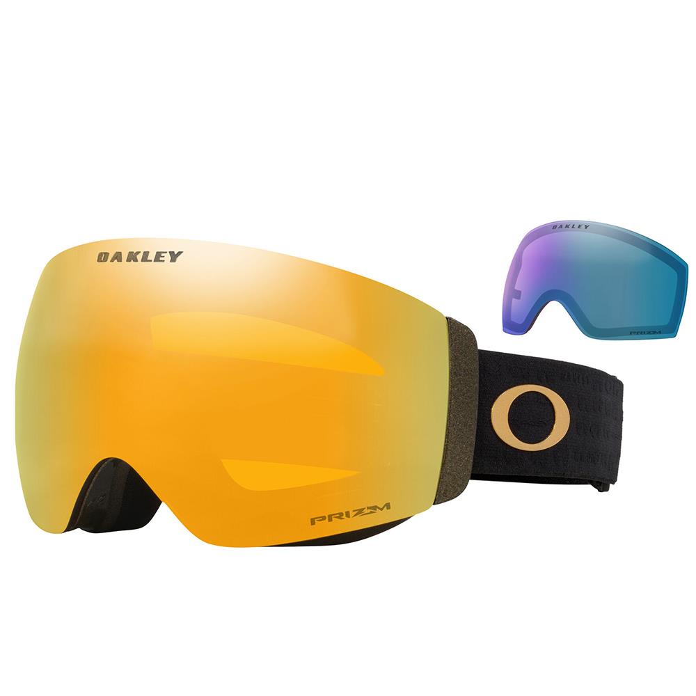 Oakley Flight Deck Pro M Goggles Metallic Black Gold - Prizm 24K + Prizm Iced Lens