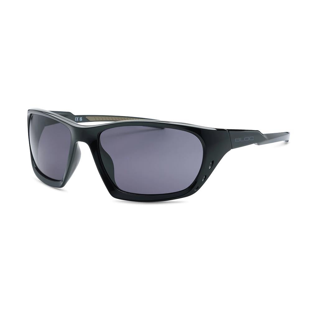 Bloc Derby Sunglasses Shiny Black - Smoke Lens