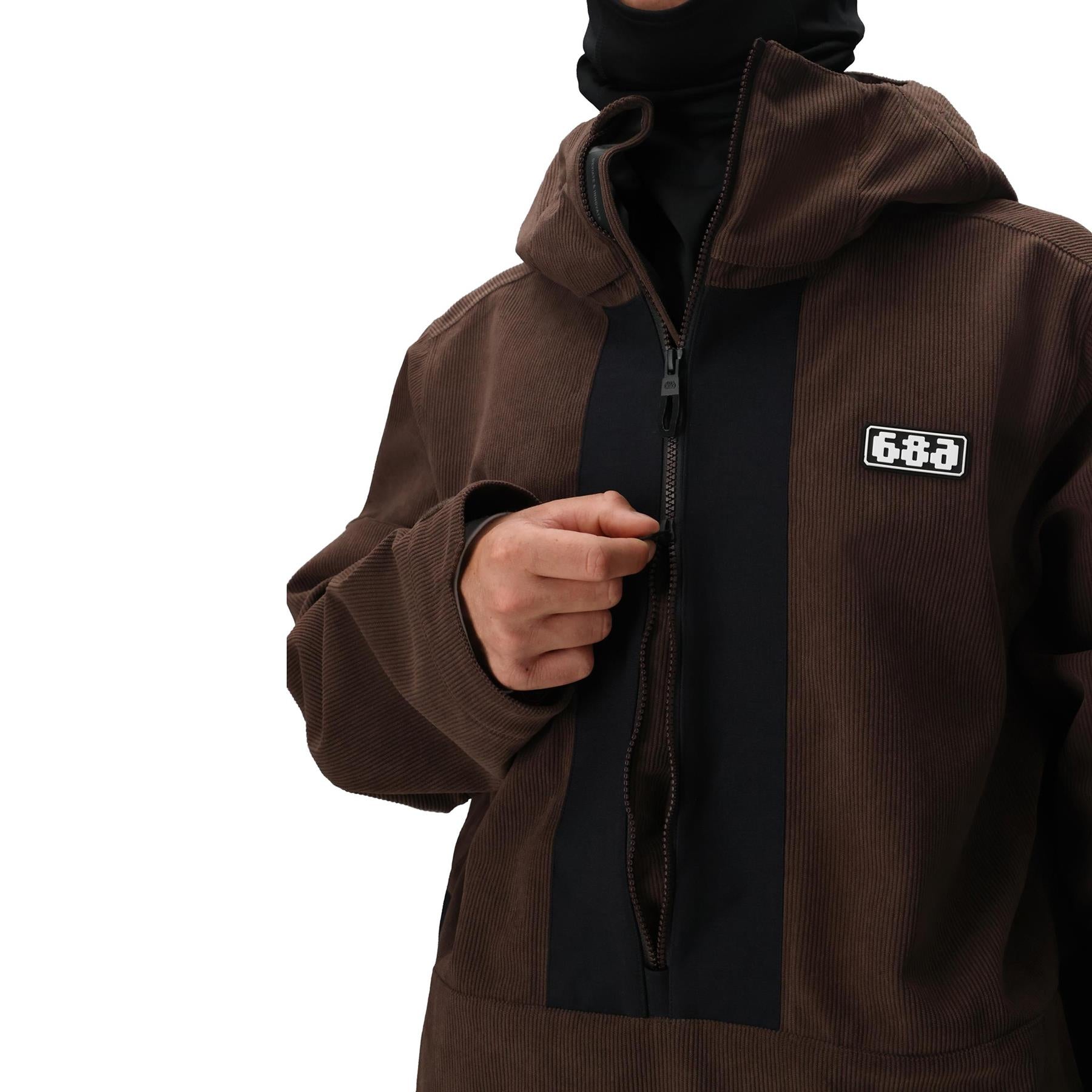 686 Mens Ghost 2.5L Anorak Jacket Coffee Corduroy