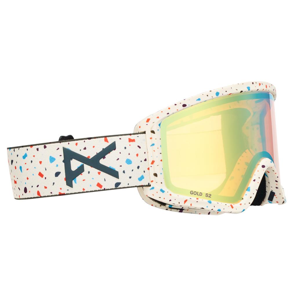 Anon Tracker 2.0 MFI Kids Goggles Speckles - Gold Amber Lens + Face Mask