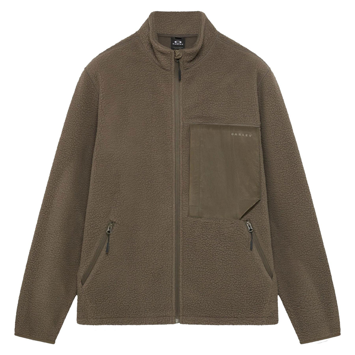 Oakley Snowdrift Mountain Fire Sherpa Mens Fleece Jacket Deep Olive