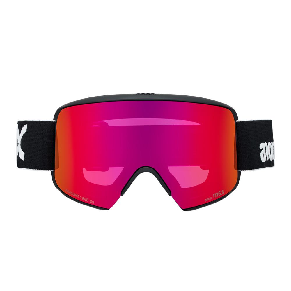 Anon M6S MFI Goggles Black - Perceive Sunny Red + Cloudy Burst Lens + Face Mask