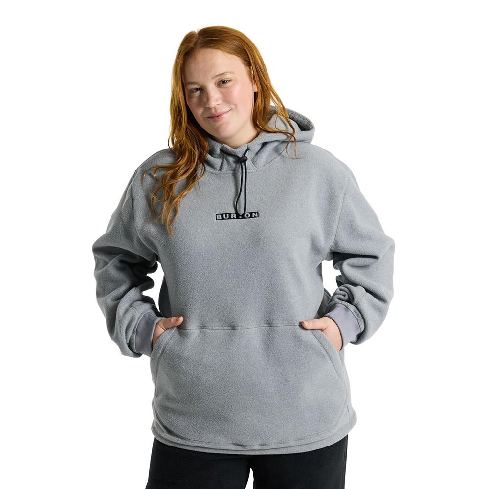 Burton Cinder Pullover Mens Hoodie Gray Heather