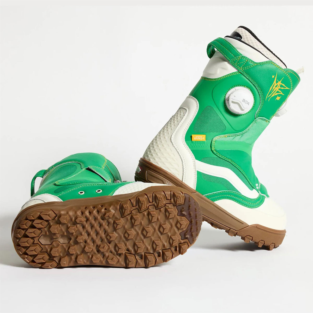 Vans The Progress x Mia Brookes Womens Snowboard Boots Green/Yellow 2027