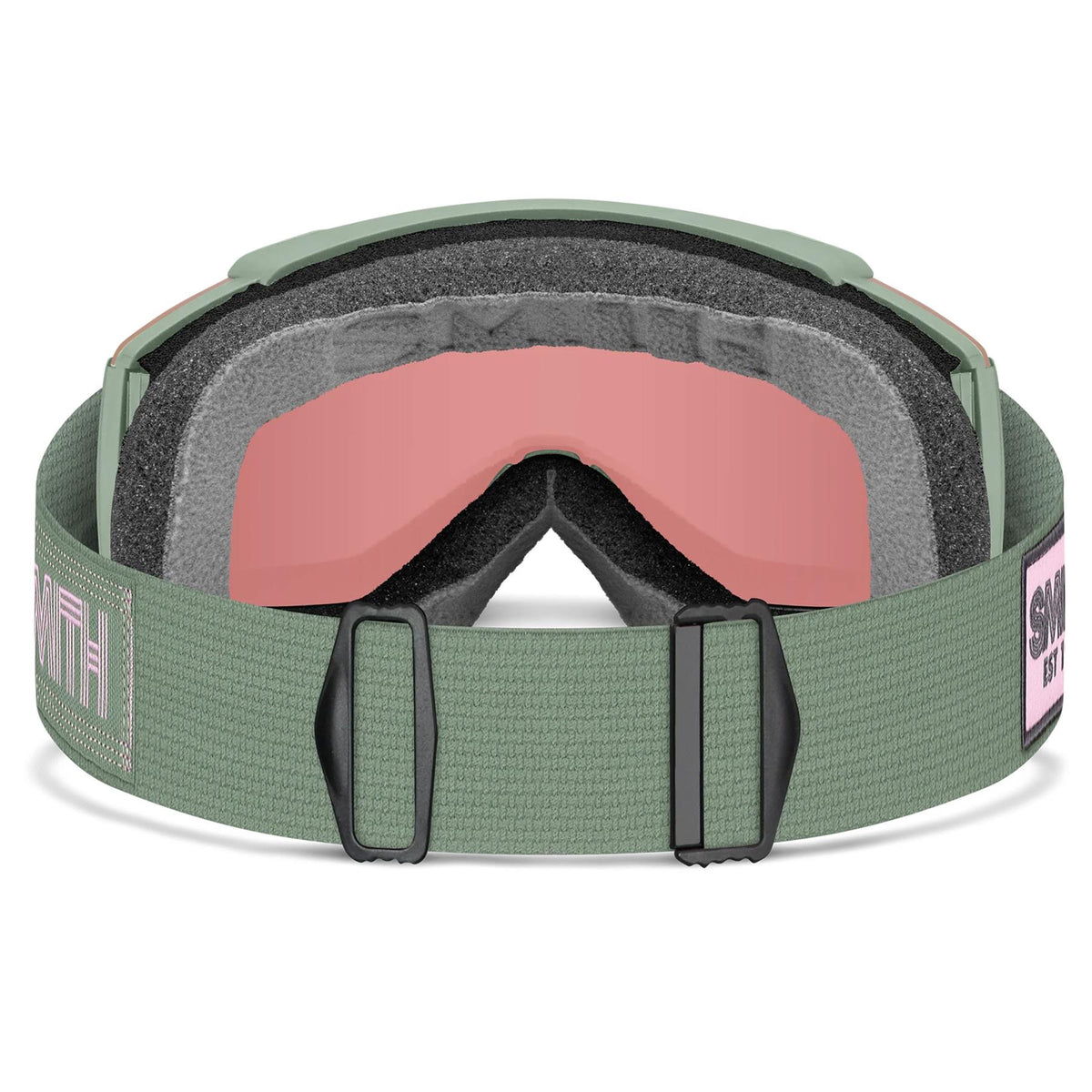 Smith Squad S Goggles Olive Warm Steel - Chromapop Everyday Rose Gold Mirror + Spare Lens