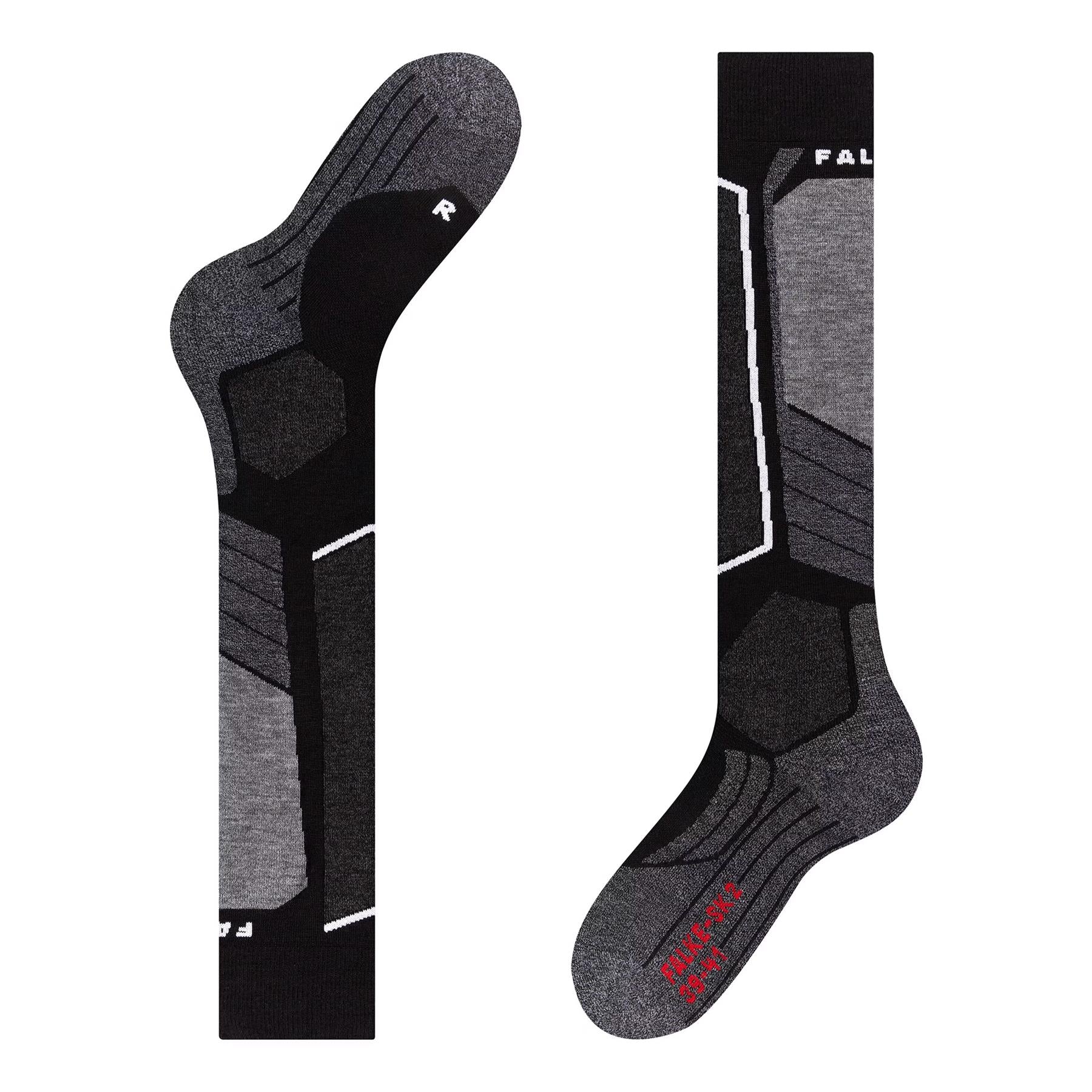 Falke SK2 Wool Womens Ski Socks Black-Mix