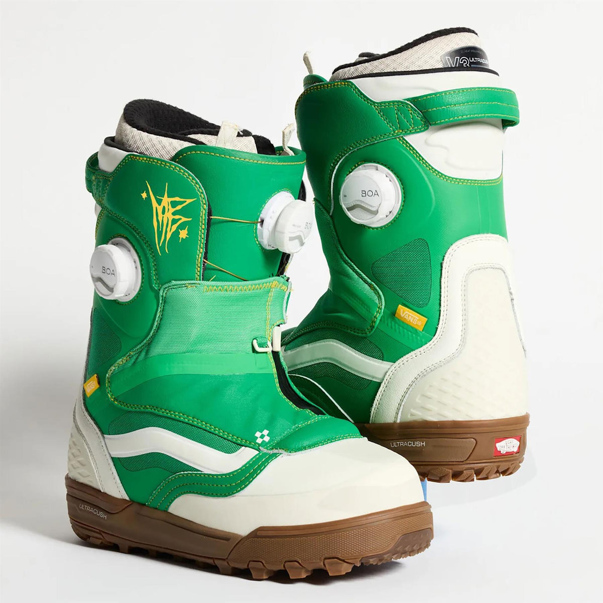 Vans The Progress x Mia Brookes Womens Snowboard Boots Green/Yellow 2027