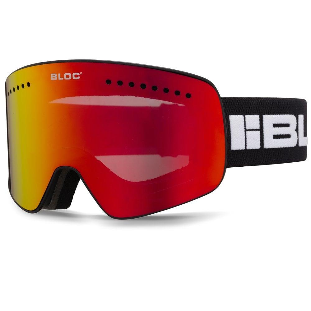 Bloc Fifty-Five Goggles Matt Black - Red Mirror + Orange Revo Blue Lenses