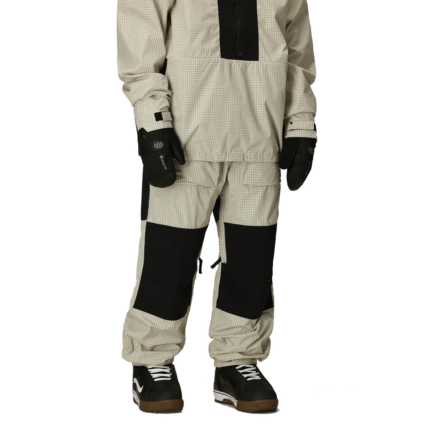 686 Mens 2.5L Ghost Pants Limestone Grid