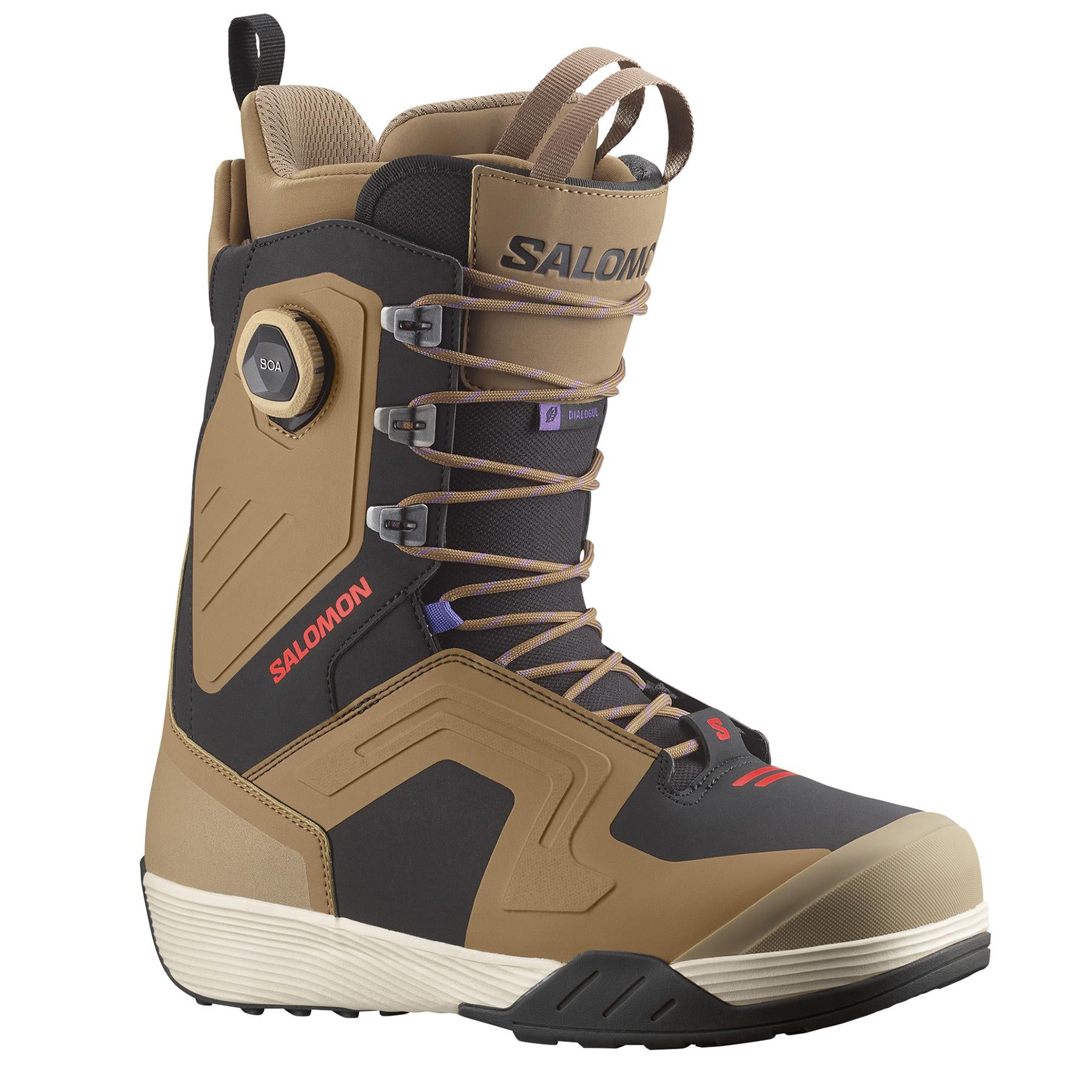 Salomon Dialogue Lace SJ BOA Mens Snowboard Boots Otter/Black 2026