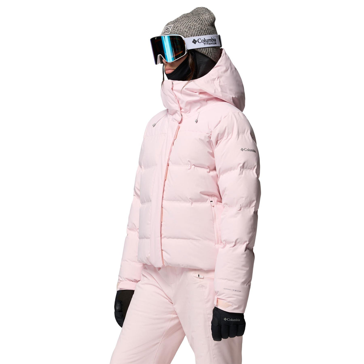 Columbia Roffe Ridge Down Heat Seal Womens Jacket Powder Pink