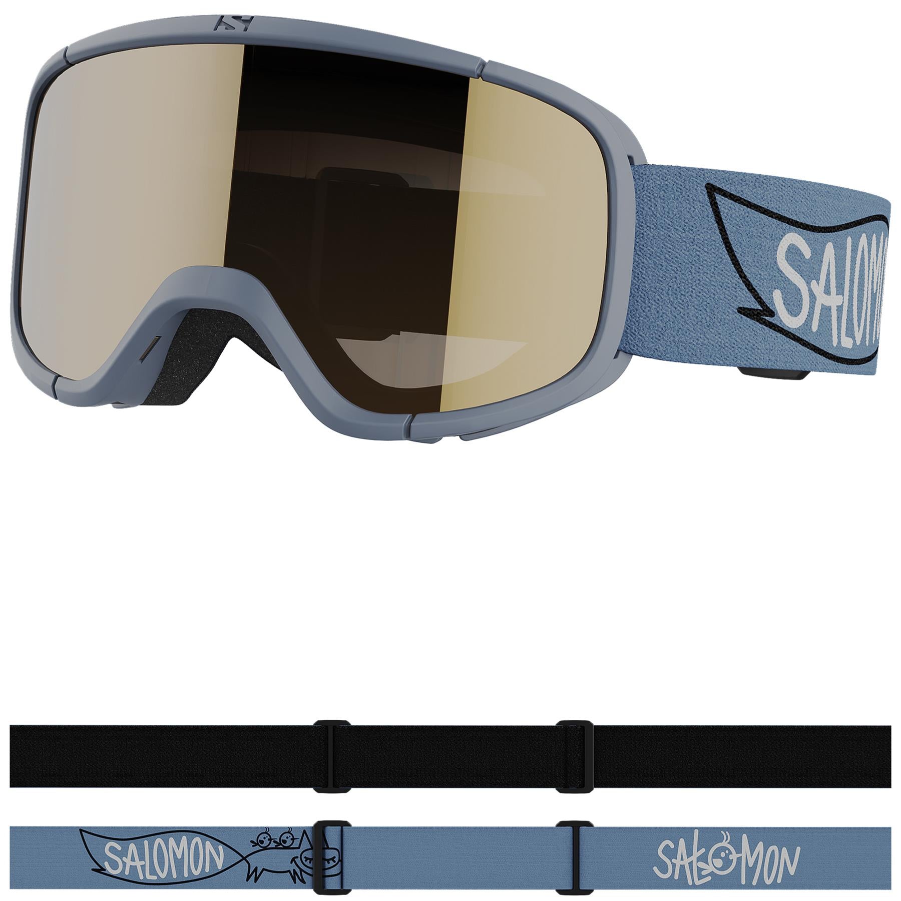 Salomon Rio Kids Goggles Smoke Blue - Gold Lens