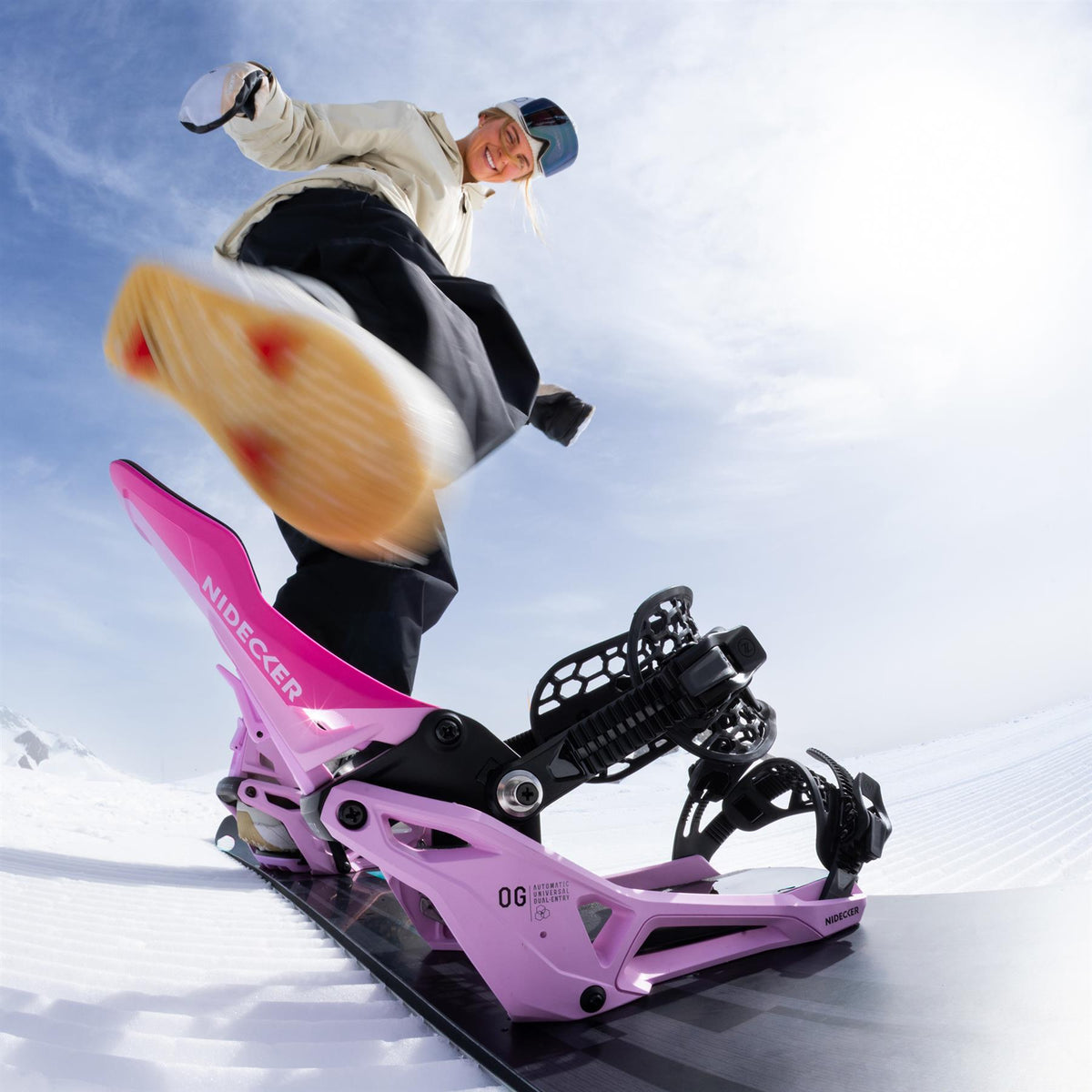 Nidecker Supermatic OG Step-In Snowboard Bindings Milkshake 2027