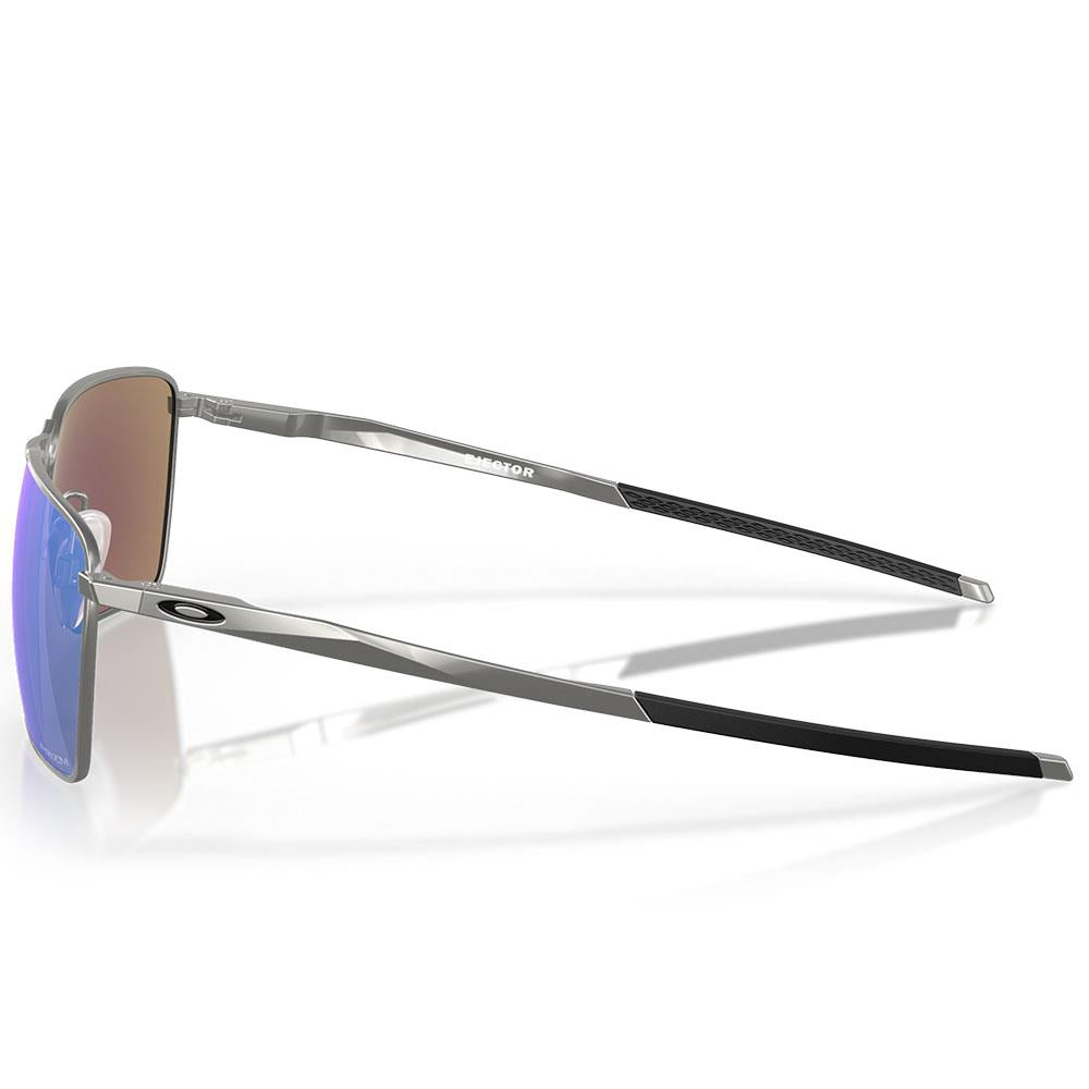 Oakley Ejector Sunglasses Satin Chrome - Prizm Sapphire Lens