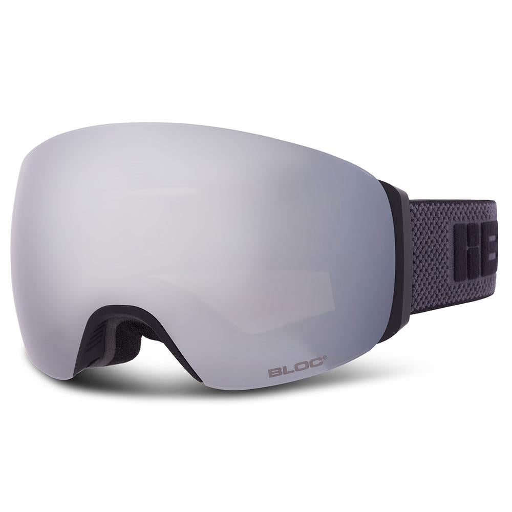 Bloc Forty-Five Goggles Matt Black - Silver Mirror + Orange Revo Blue Lenses