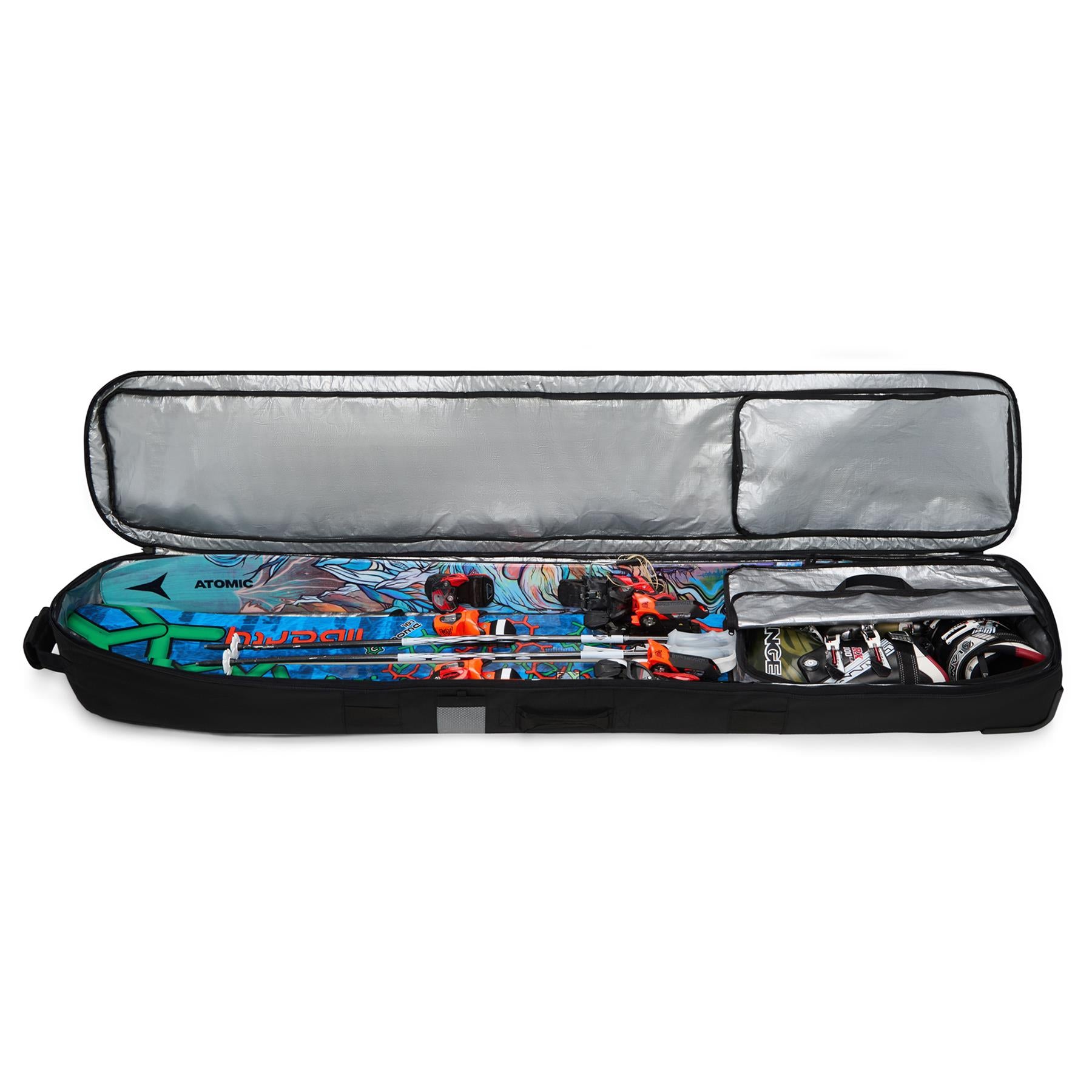 Dakine Fall Line Ski Roller Bag Black Coated