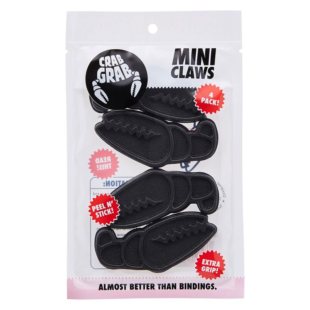 Crab Grab Mini Claws Snowboard Traction Pad Black - 4 Pack
