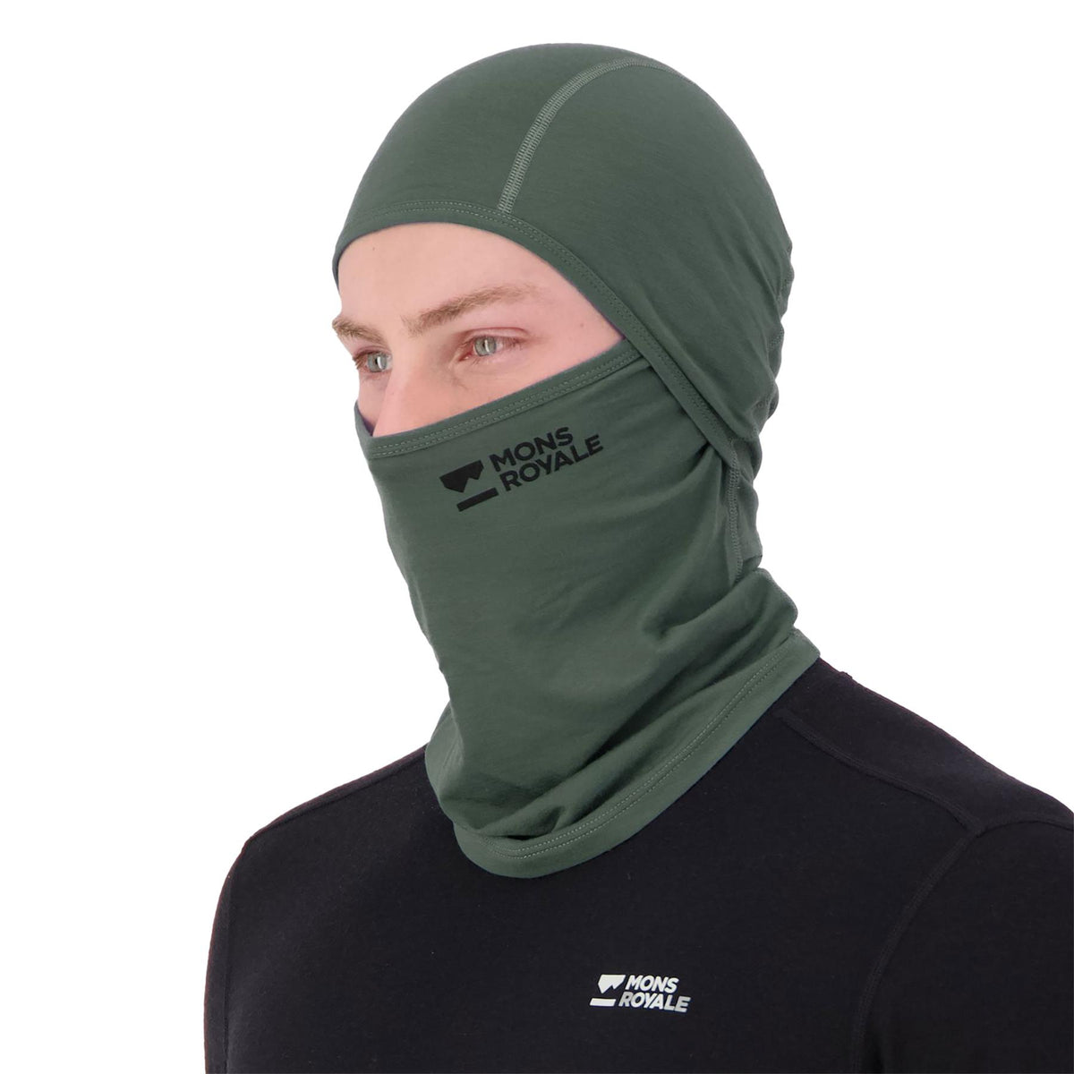 Mons Royale Santa Rosa Merino Balaclava Burnt Sage