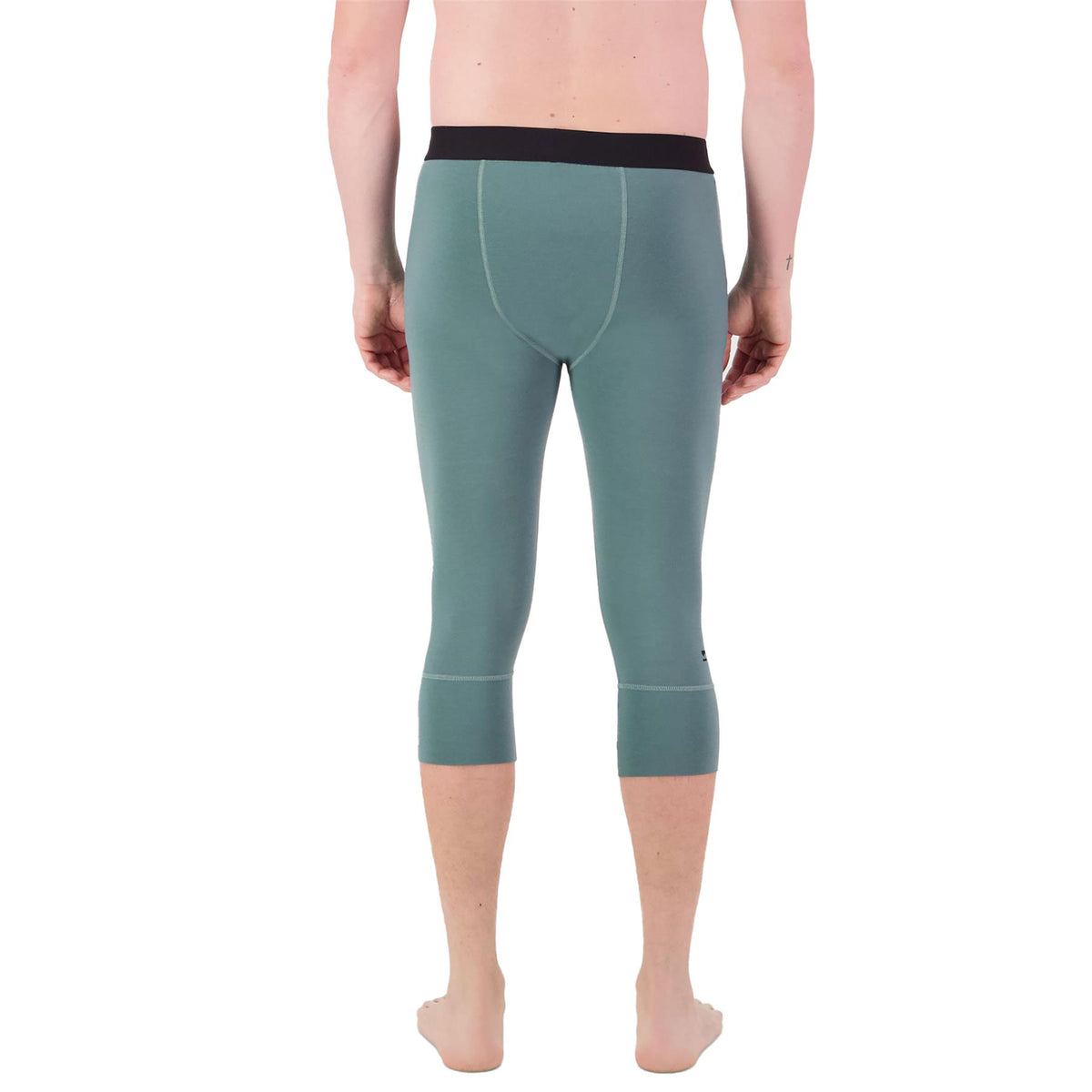 Mons Royale Mens Cascade Merino Base Layer 3/4 Leggings Burnt Sage
