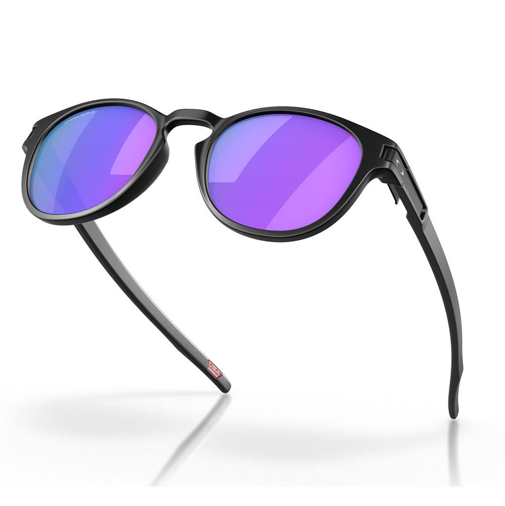 Oakley Latch Sunglasses Matte Black - Prizm Violet Lens