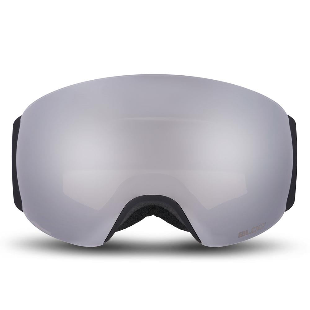 Bloc Forty-Five Goggles Matt Black - Silver Mirror + Orange Revo Blue Lenses