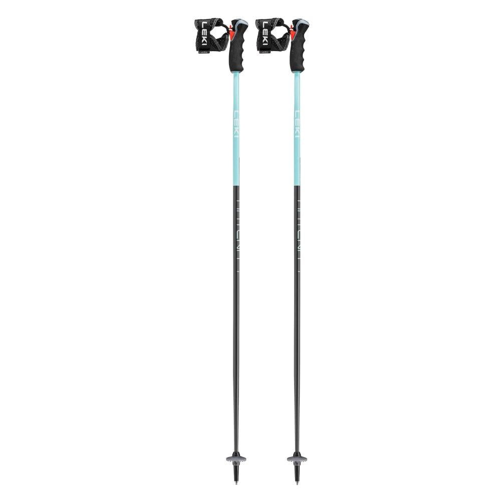 Leki Artena Airfoil 3D Womens Ski Poles Anthracite/Turquoise/White