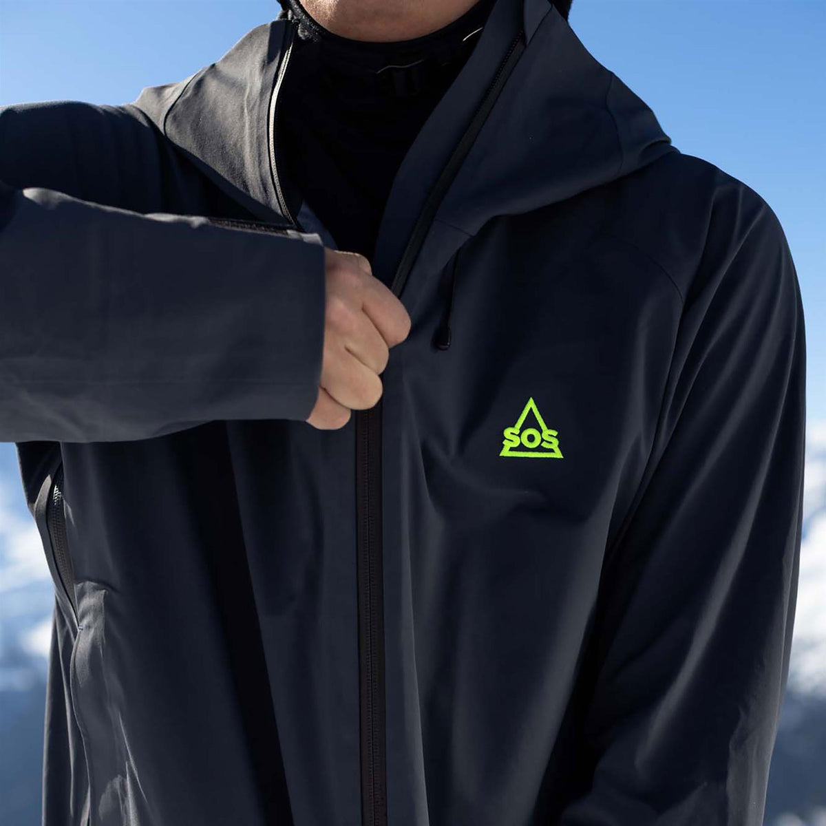 SOS Gravity Mens Stretch Shell Jacket India Ink
