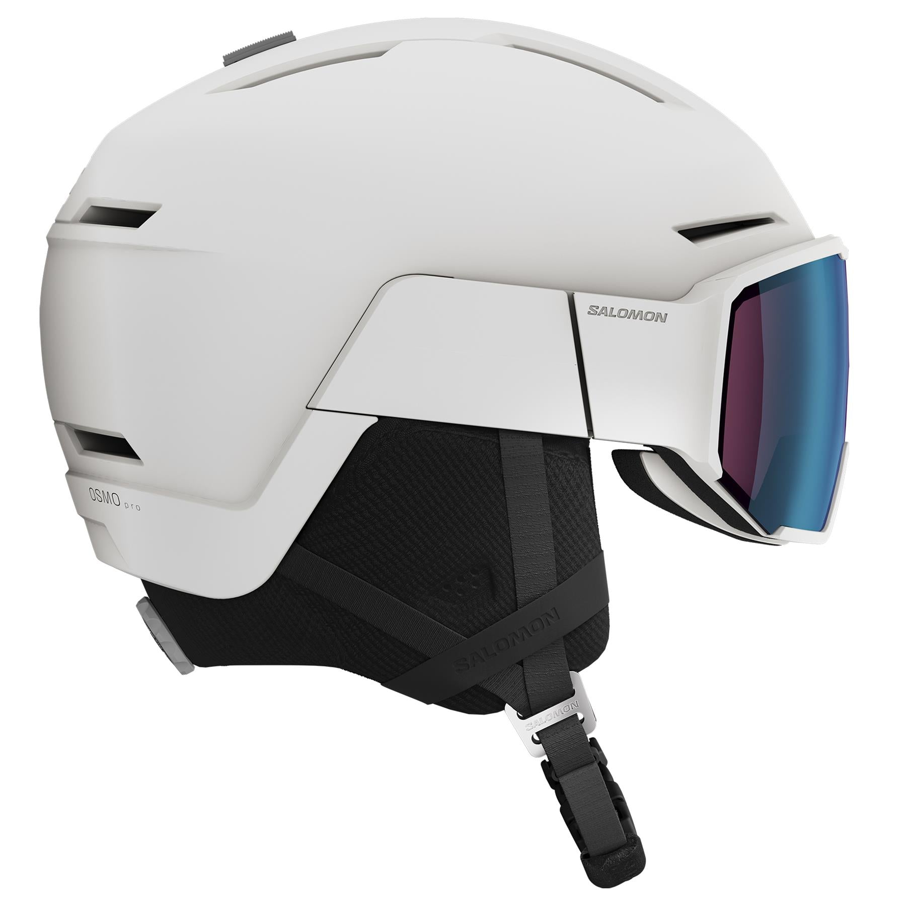 Salomon Osmo Pro Visor Sigma Photo Ski + Snowboard Helmet White - Photo Blue Lens