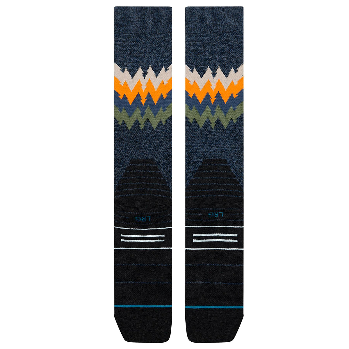 Stance Thompson Mid Merino Wool Ski + Snowboard Socks Navy / Heather