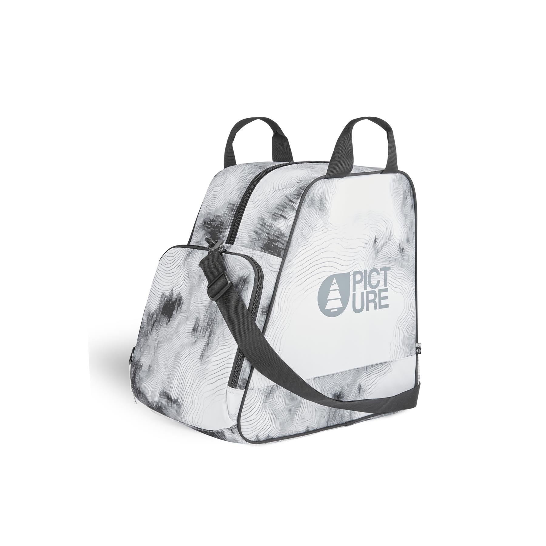 Picture Shoes Bag Boot Bag Snowy Pine Print