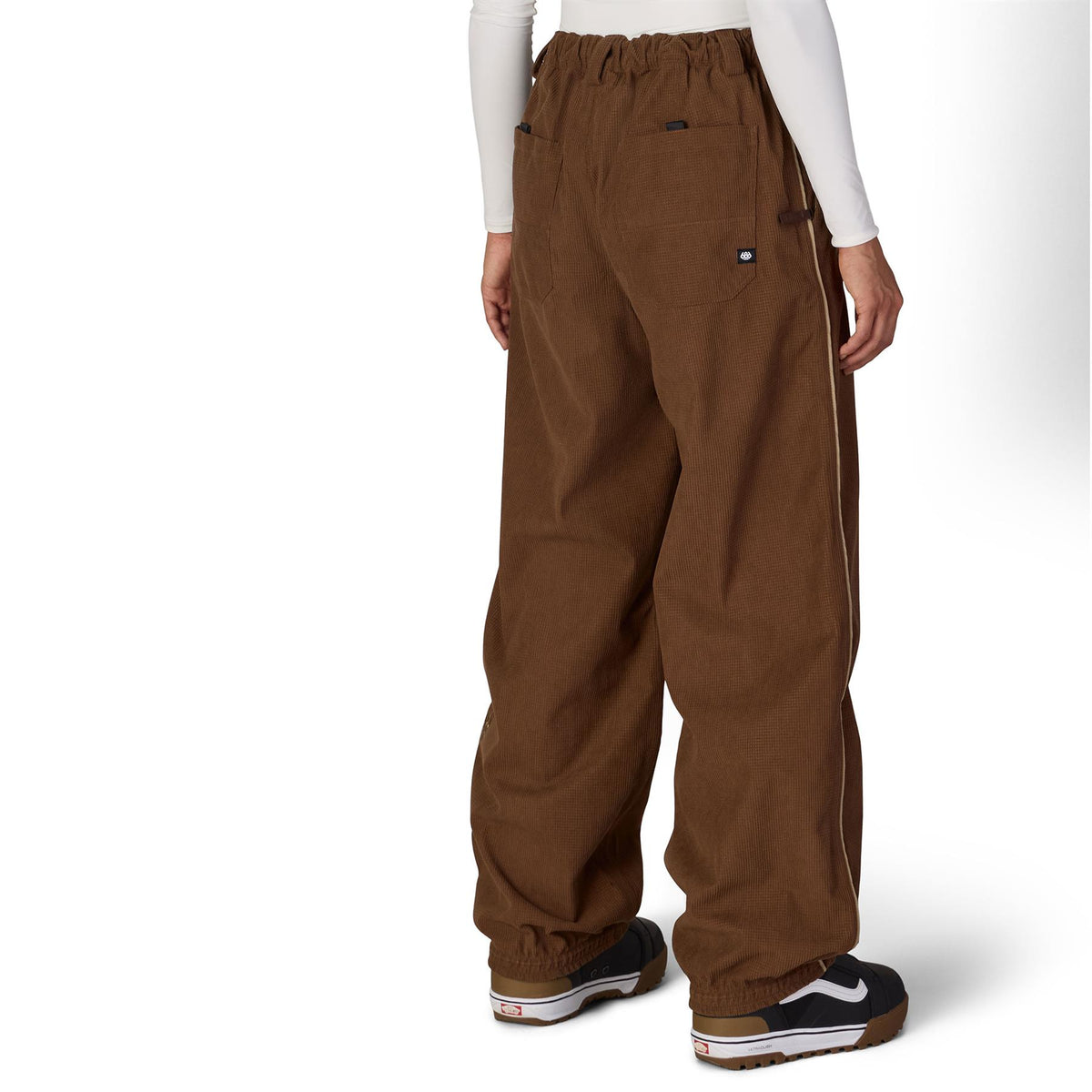 686 Womens Hellkat Shell Pants Dark Earth Grid Corduroy