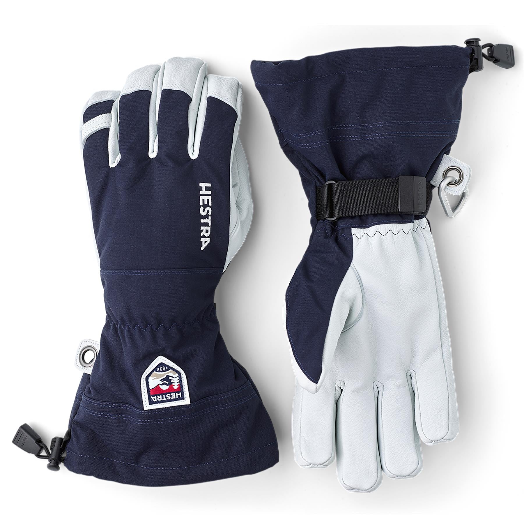 Hestra Army Leather Heli Ski Gloves Navy