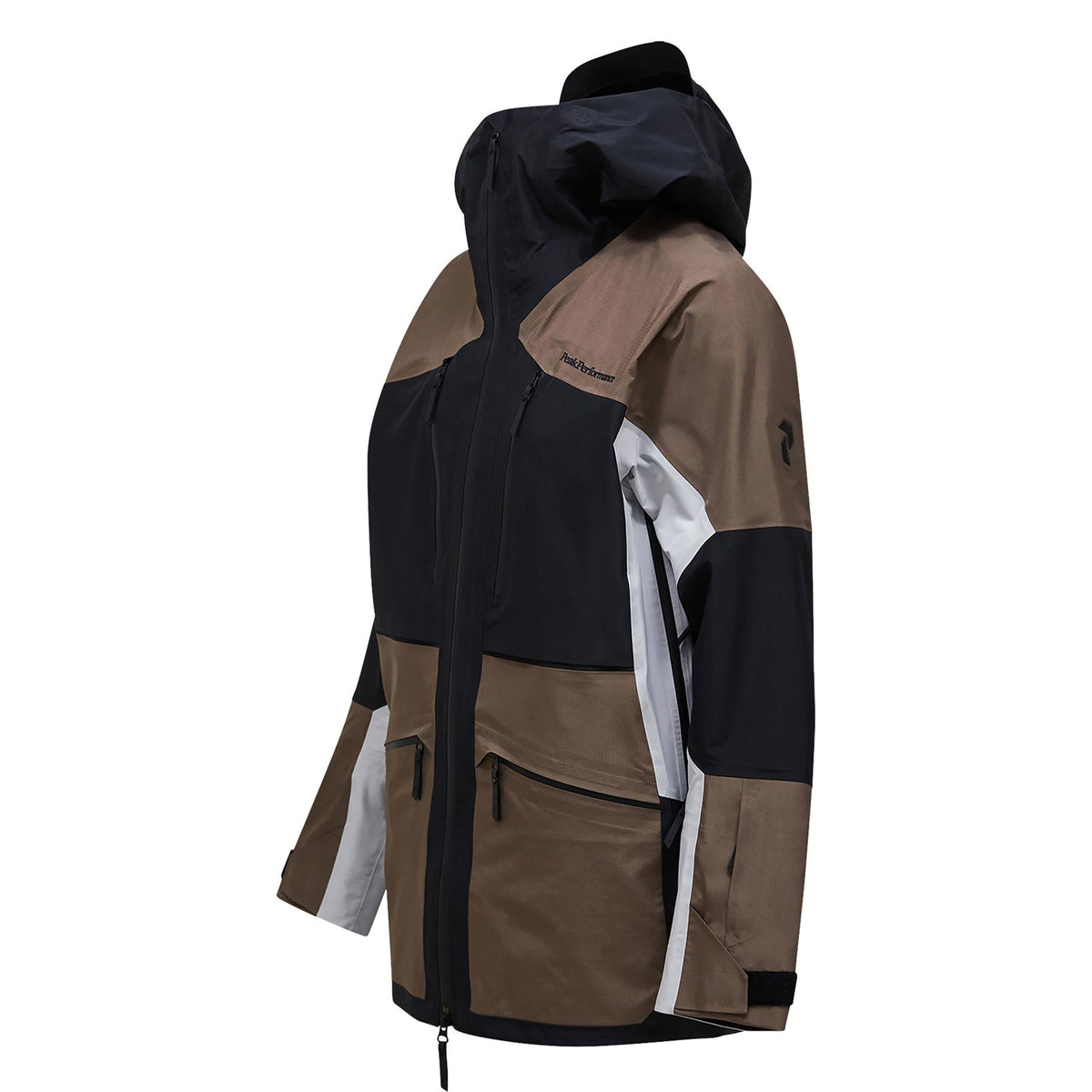Peak Performance Mens Vertical Gore-Tex Pro Jacket Off Black /Terrain Tan