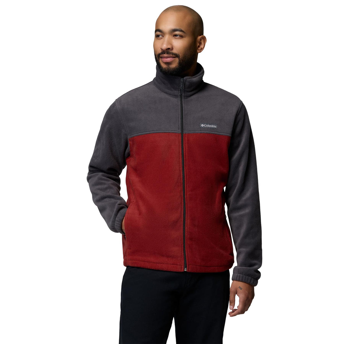 Columbia Steens Mountain Full Zip 2.0 Mens Fleece Shark / Red Oxide