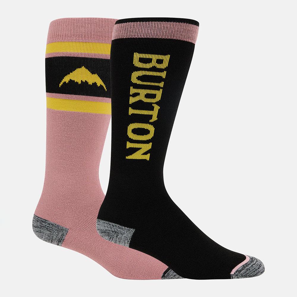 Burton Weekend Midweight Women Snowboard Socks 2-Pack Powder Blush