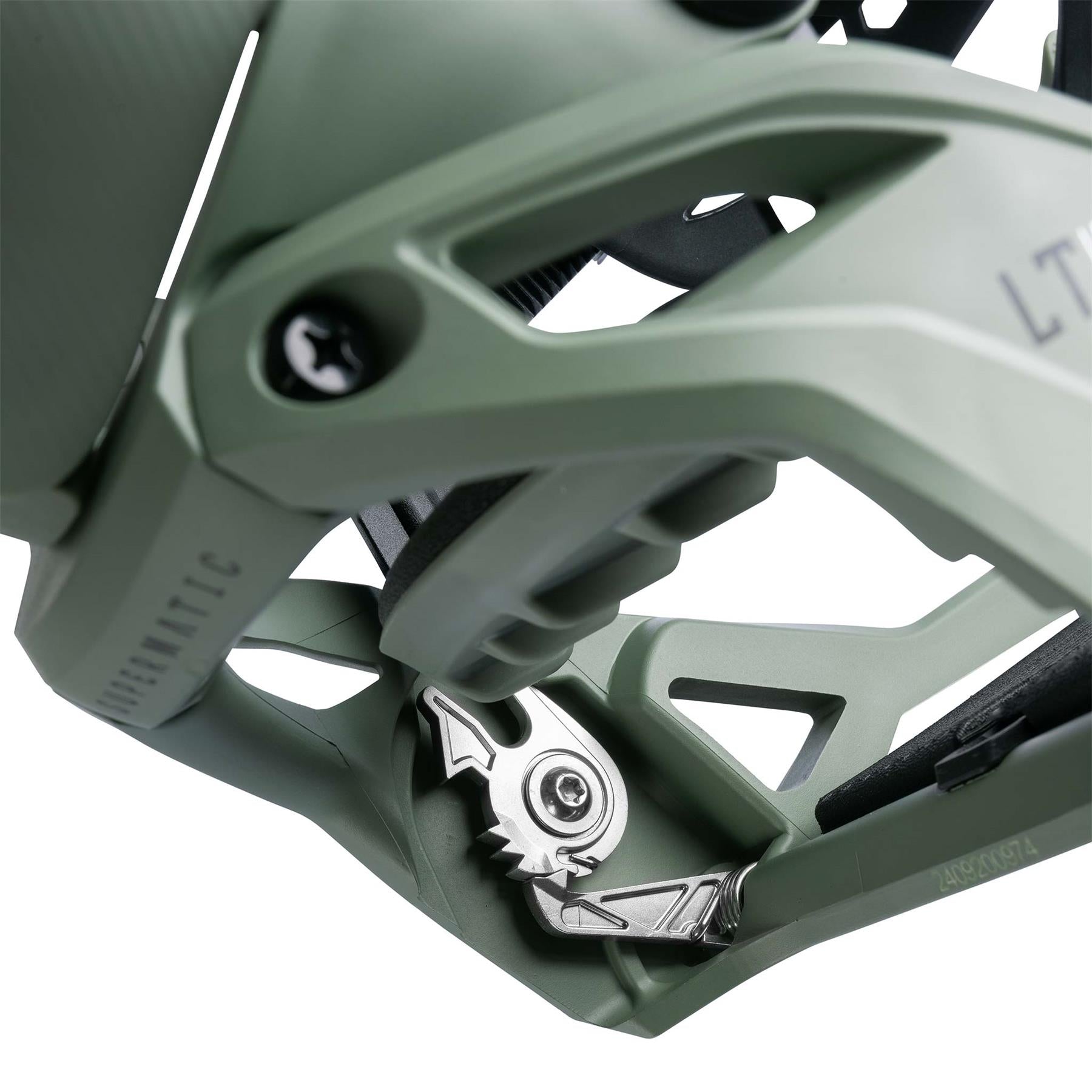 Nidecker Supermatic LT Step-In Snowboard Bindings Olive 2026