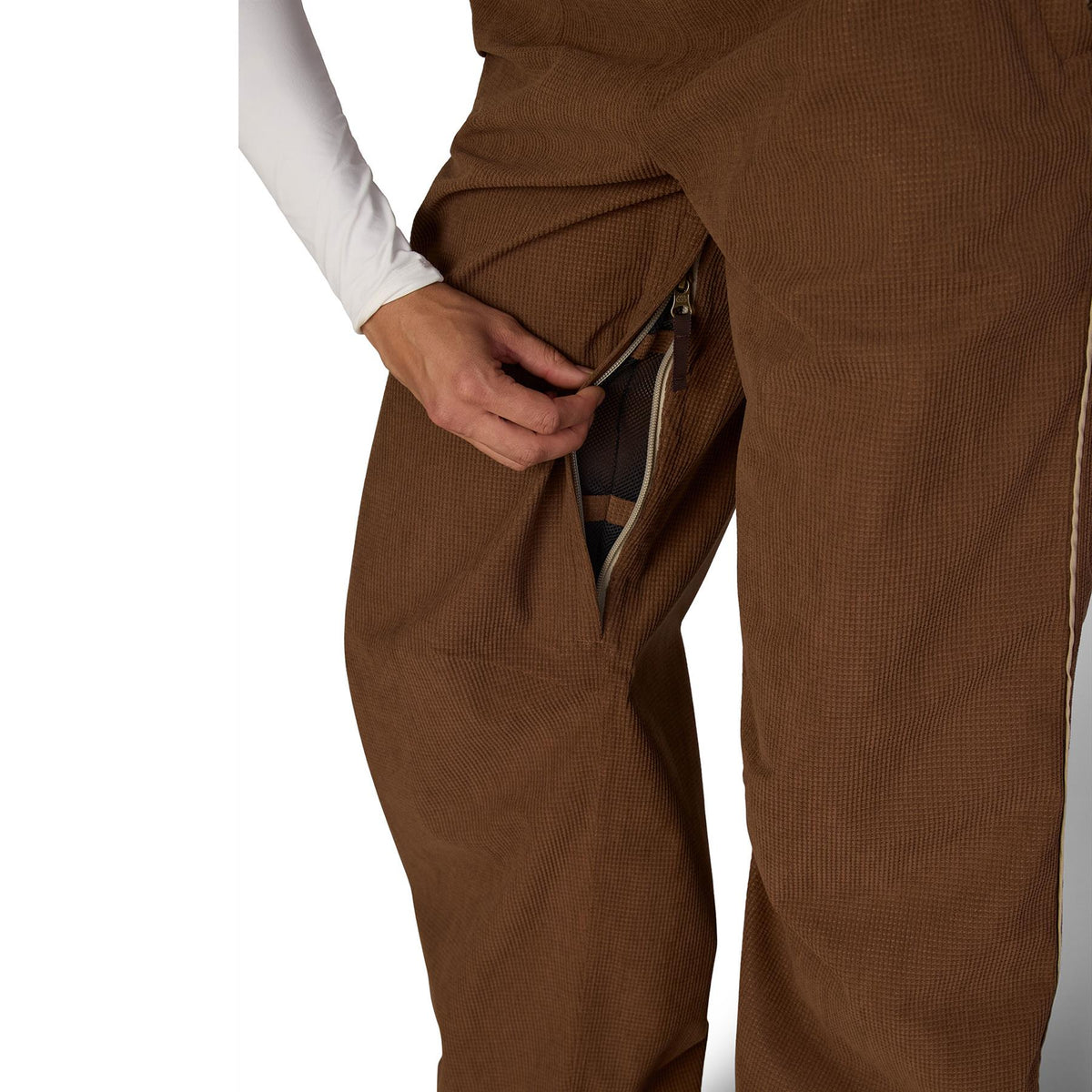 686 Womens Hellkat Shell Pants Dark Earth Grid Corduroy