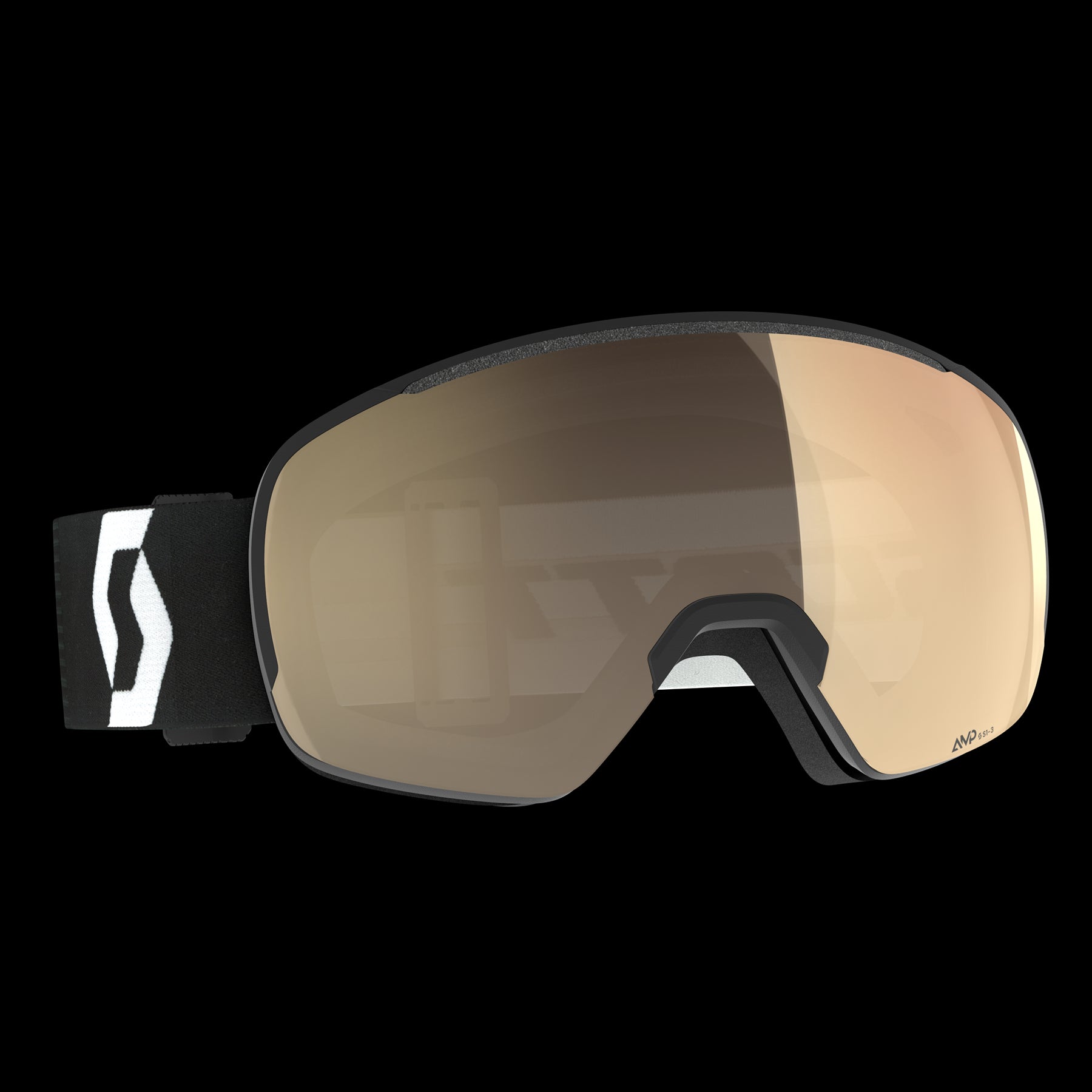 Scott Sphere OTG LS Goggles Mineral Black/White - Light Sensitive Bronze Chrome Lens