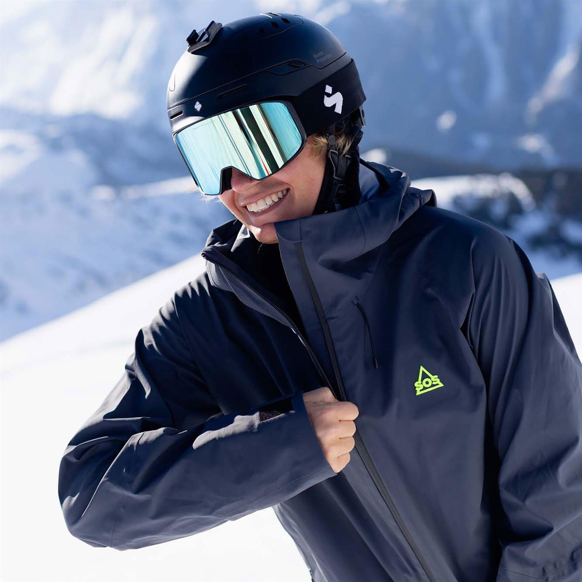 SOS Gravity Mens Stretch Shell Jacket India Ink