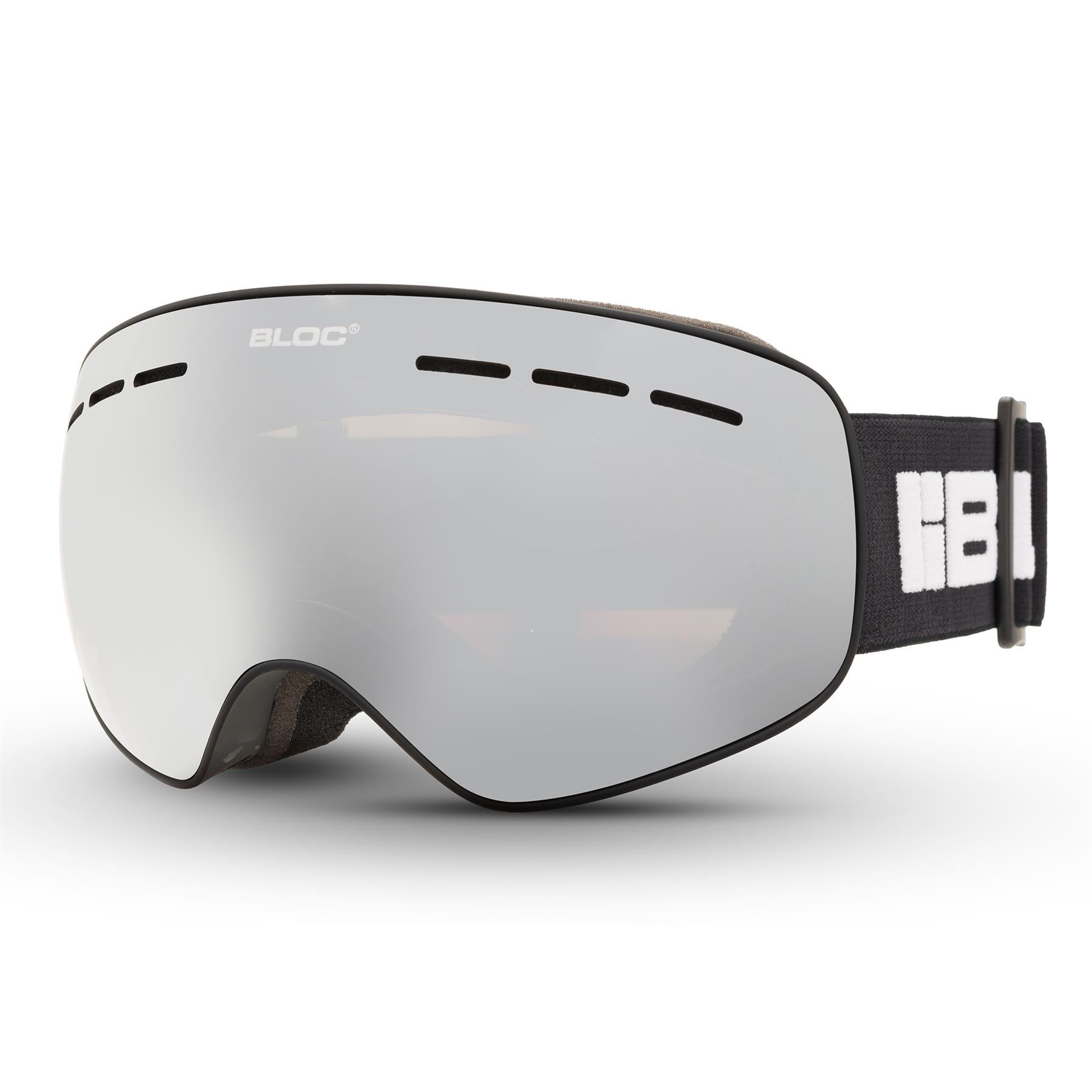 Bloc Small Fit Moon Junior Goggles Matt Black - Photochromatic Siver Mirror Lens