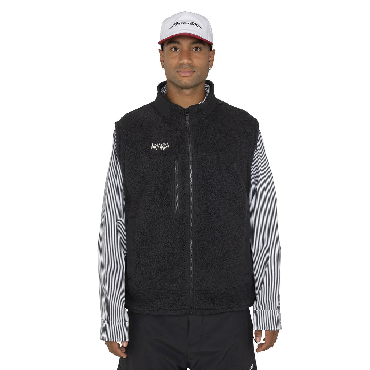 Armada Klatch Unisex Fleece Vest Black