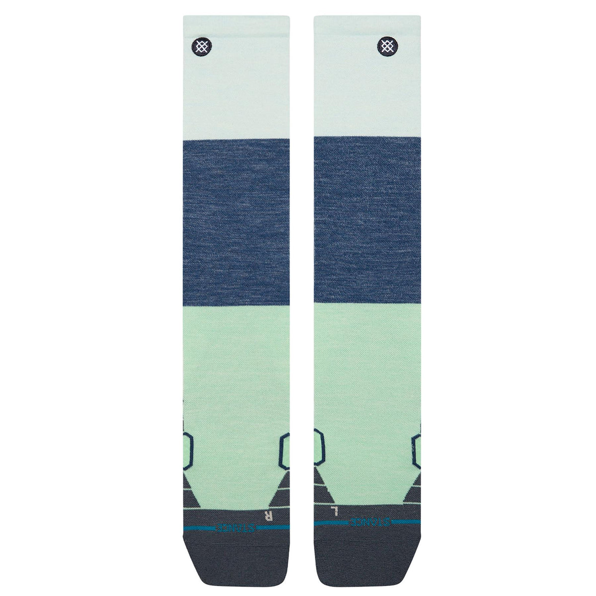 Stance Womens Blocked UL Merino Wool Ski + Snowboard Socks Light Blue