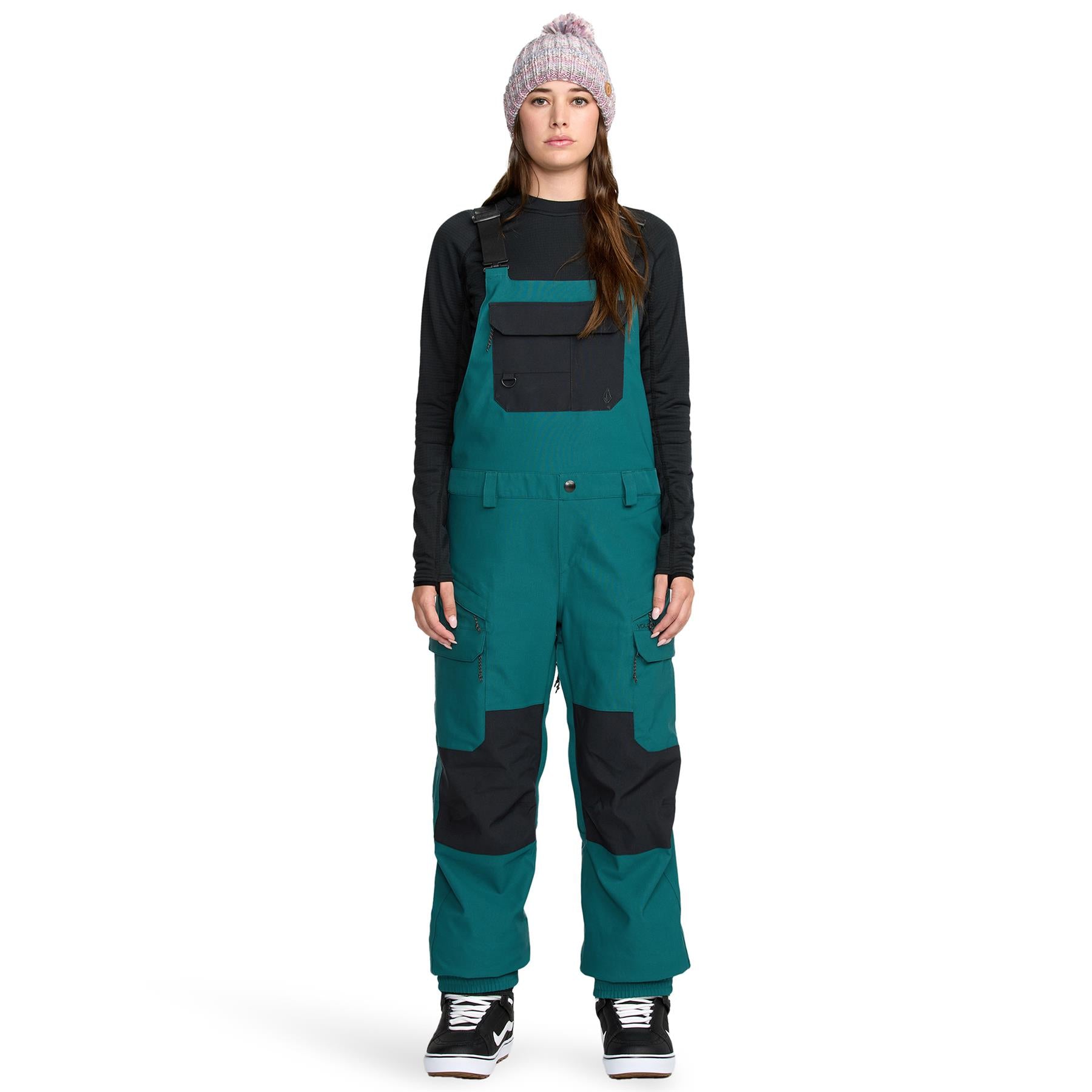 Volcom Creston 3D Stretch Womens Bib Overall Pants Atlantic Deep